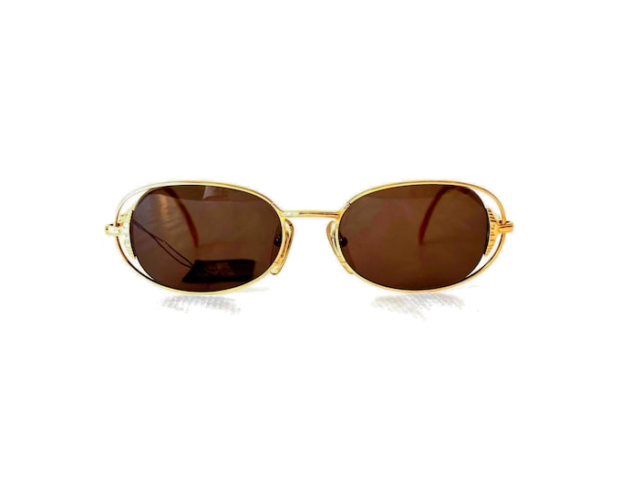 Vintage Jean Paul GAULTIER Sunglasses: 56-3172 Gold Frame, 1980s Japan