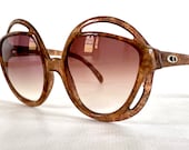 Vintage 1980s Christian Dior 2027 Sunglasses New Old Stock Including Dior Honeycomb Canvas Monogram Case - Made in Germany