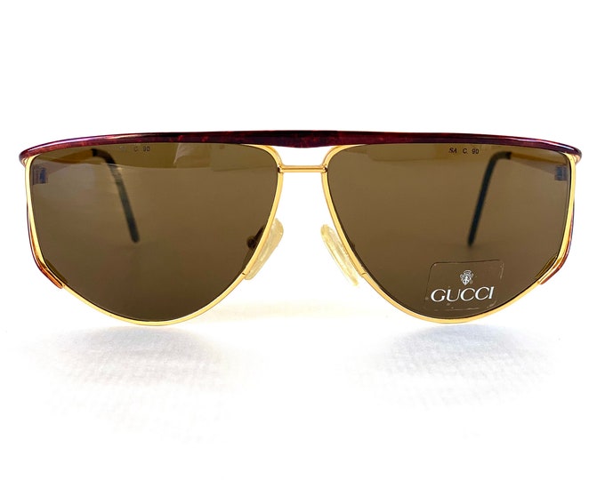 Vintage GUCCI GG 2233 Sunglasses New Old Stock including Gucci Softcase Made in Italy in the 1980s