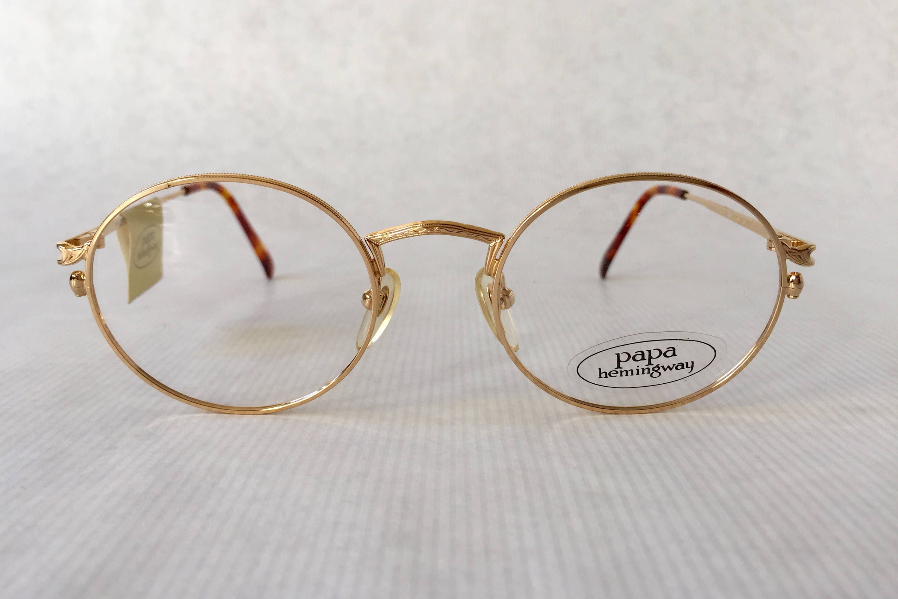 Papa Hemingway 17-3113 Clip-On 18K Gold Vintage Sunglasses New Old