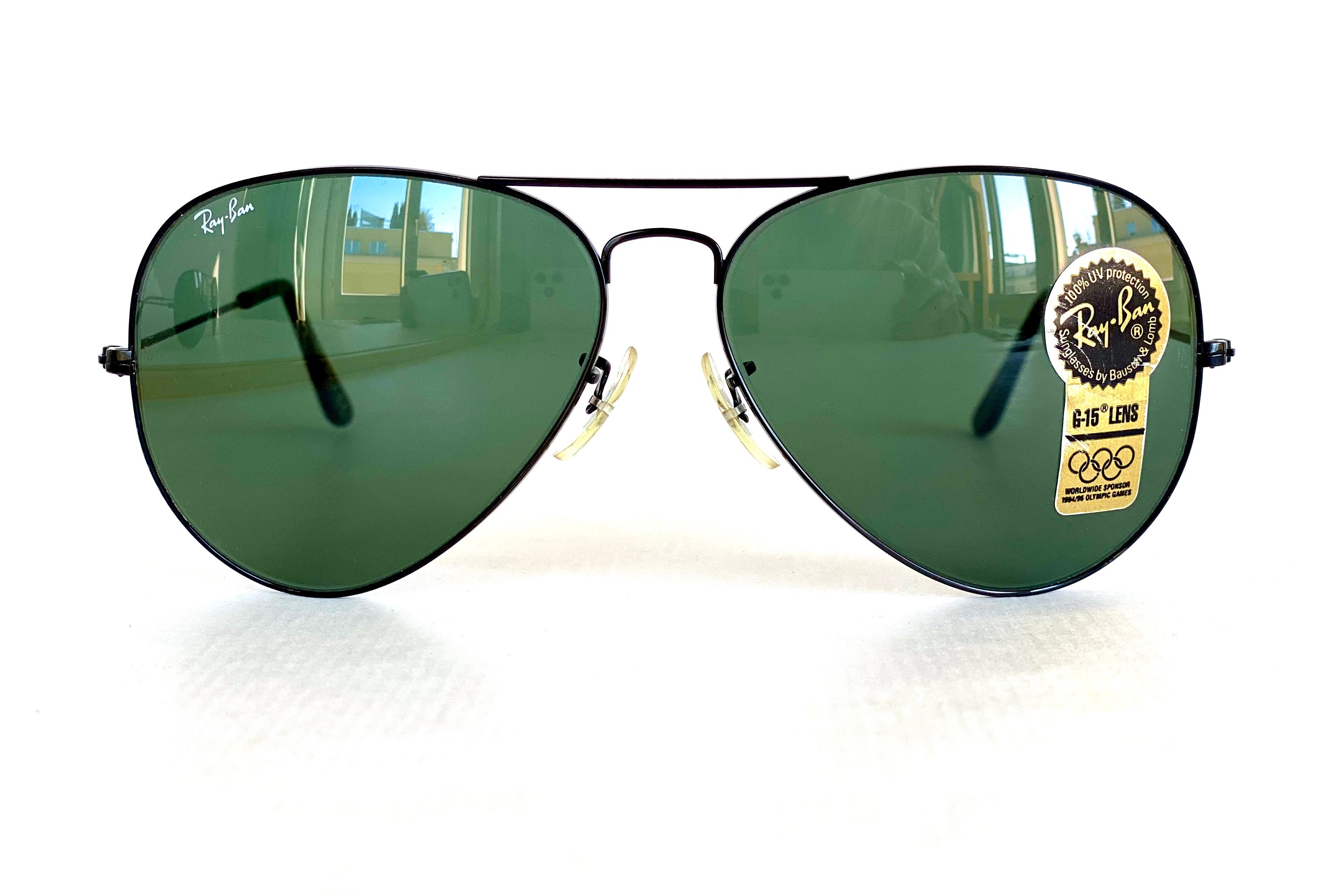 Vintage Ray-Ban by Bausch & Lomb Aviator Black Sunglasses New Old Stock  Made in USA in 1993