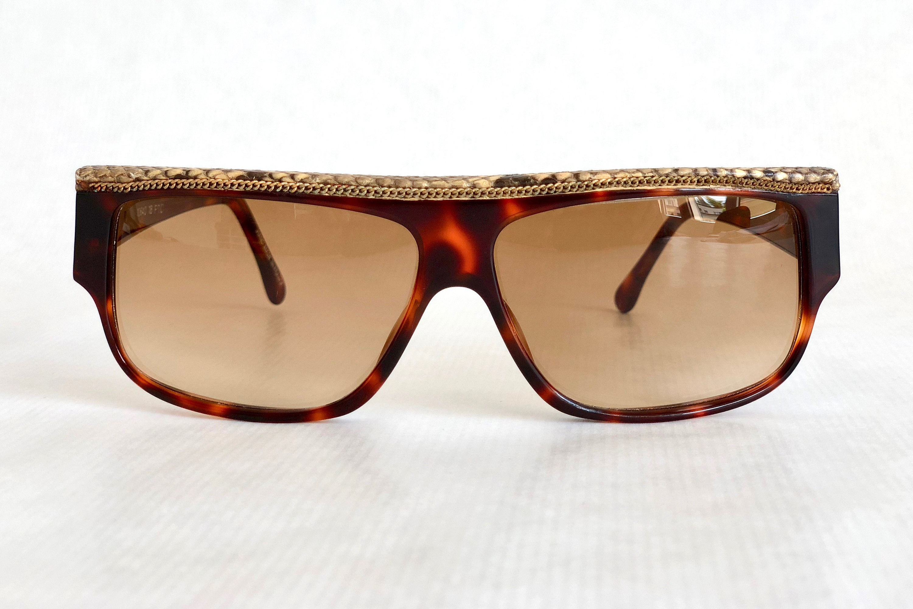 Emmanuelle Khanh 10640 Python Skin Gold Chain Vintage