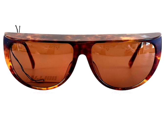 Vintage VERRI 980i Sunglasses: Tortoise Acetate, Gold Inlays, Made in Japan
