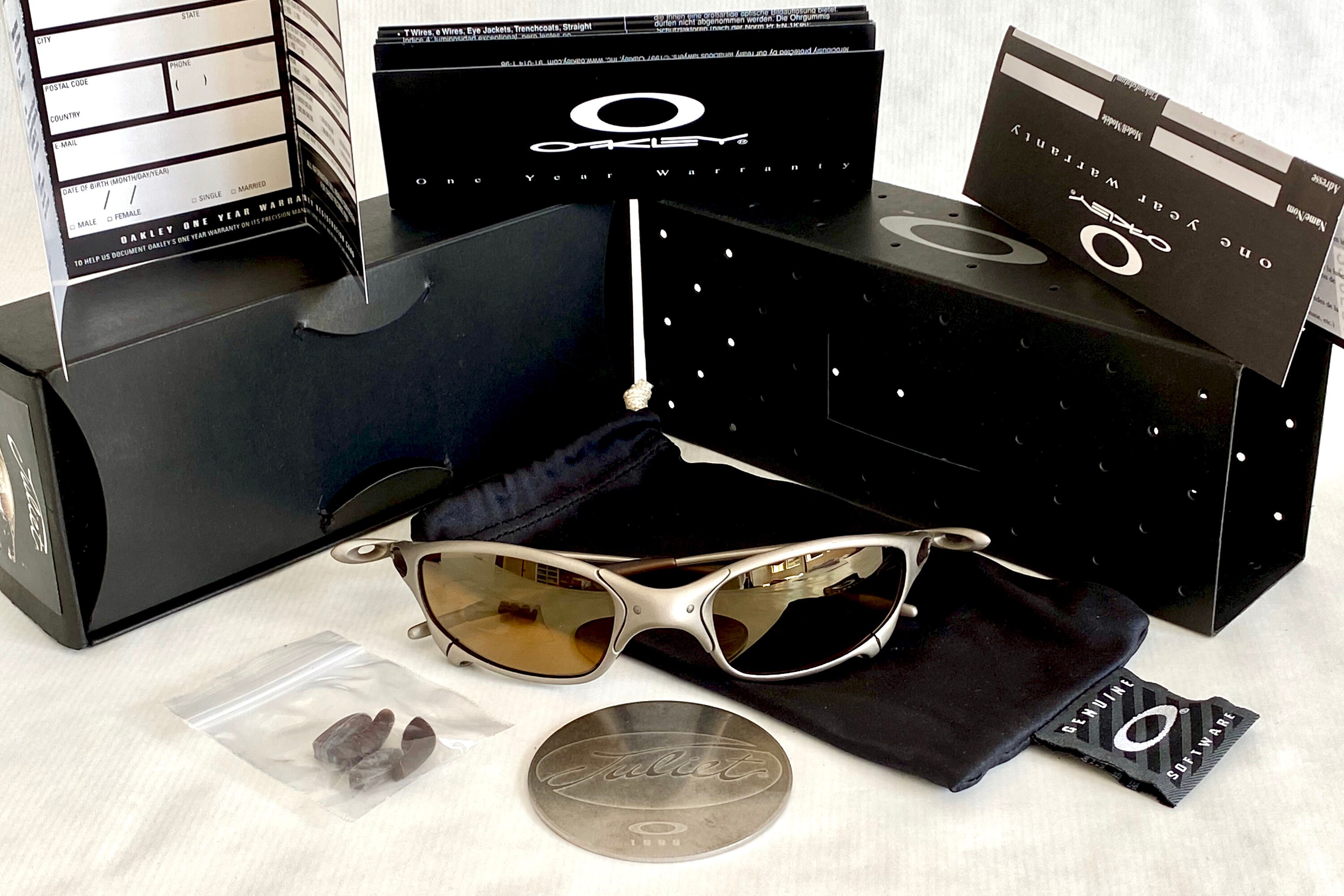 1999 Oakley X-Metal® JULIET Titanium Gold Iridium Vintage