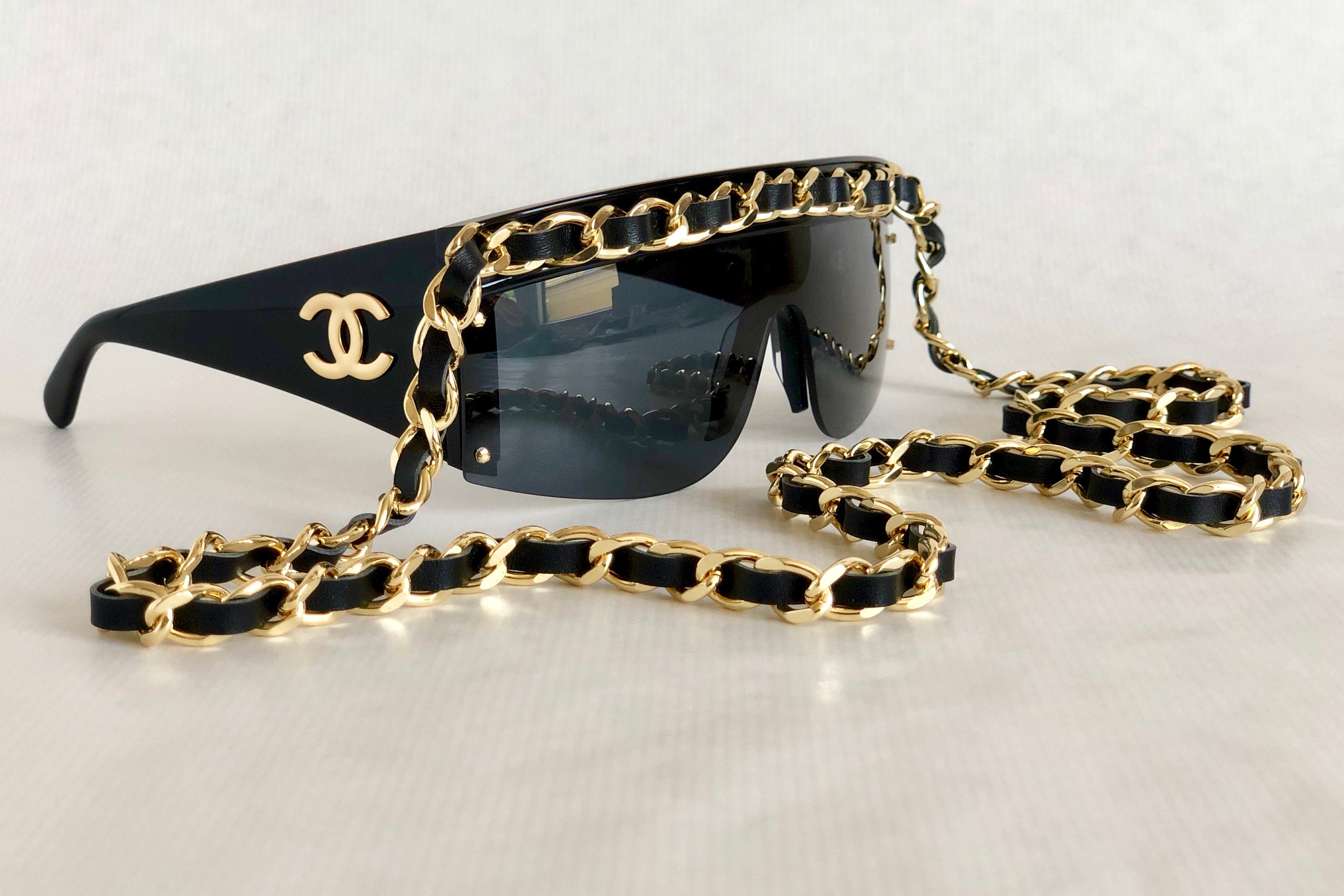review RARE CHANEL VINTAGE chain sunglasses  YouTube