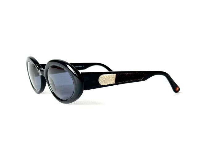 Vintage Michel Jordi MJ900 Sunglasses Limited Edition with Genuine Cowhide New Old Stock Made in Switzerland in 1993