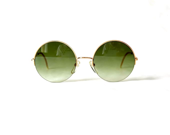 Vintage Les Abbesses by Essilor Sunglasses 22k Gold New Old Stock Made in France in the 1980s