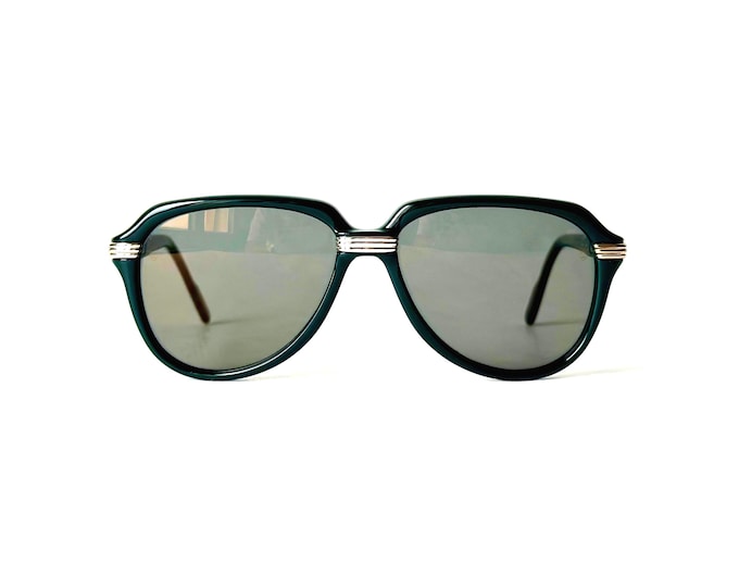 Vintage Cartier Vitesse Sunglasses: Green Platinum Edition, New Old Stock