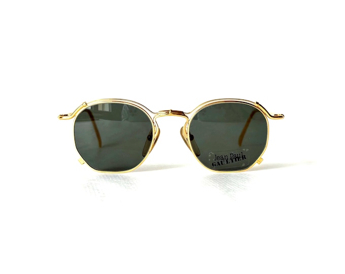 Vintage Jean Paul Gaultier 22k Vergoldete Sonnenbrille 55-2171 New Old Stock