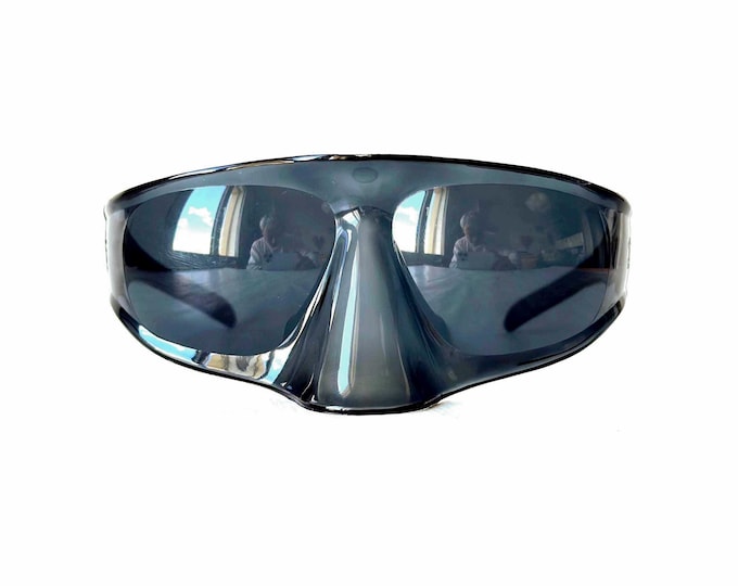 Vintage Bollé Lunasport Noseguard Devo Sunglasses Made in France in the 1970s