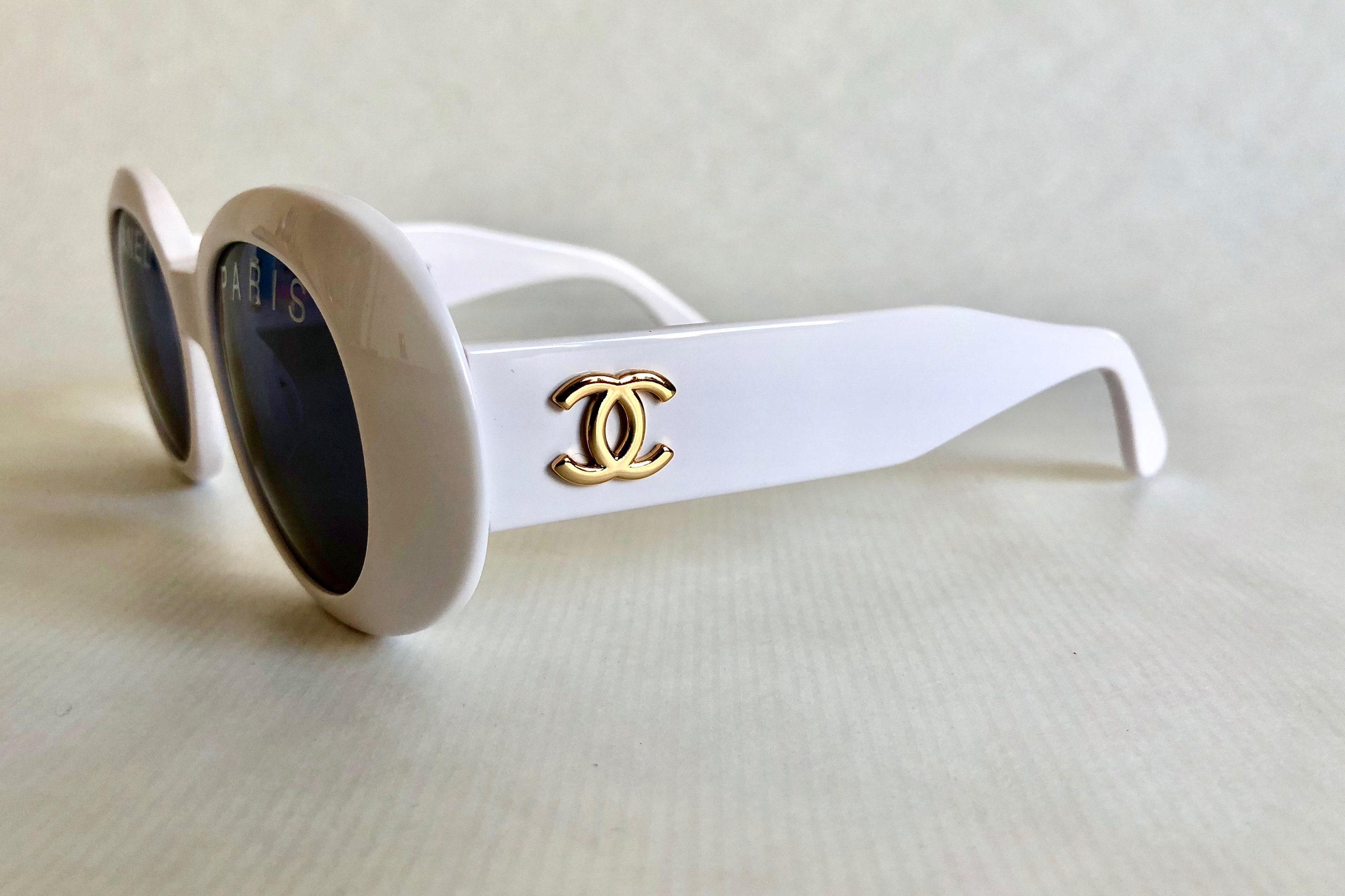 CHANEL plastic COCO Mark logo sunglasses 01947 94305 Black x Gold main image 0