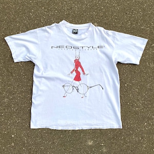 Camiseta vintage Neostyle Eyewear de los años 80 con costura simple, fabricada en EE. UU., talla XL