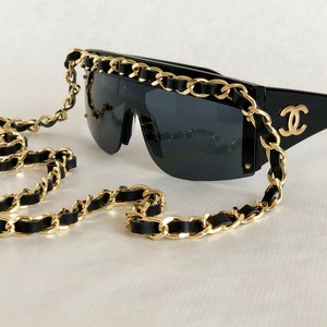 CHANEL, Accessories, Rarechanel Vintageiconic Runway Chain Sunglasses