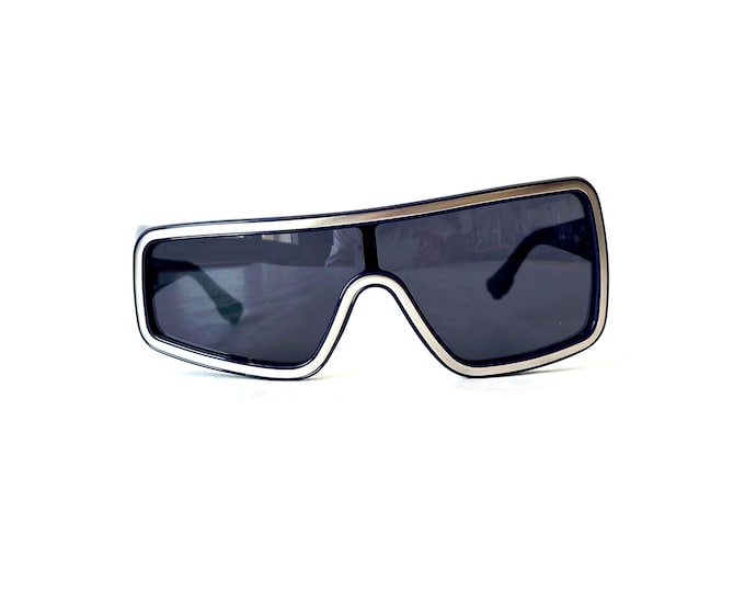 Vintage Diesel DL 0056 Sunglasses Asymmetric New Old Stock including Diesel Case Made in Italy in the 1990s