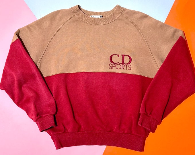 Vintage Christian Dior Sports Sweatshirt Size M Made in Japan in the 1980s