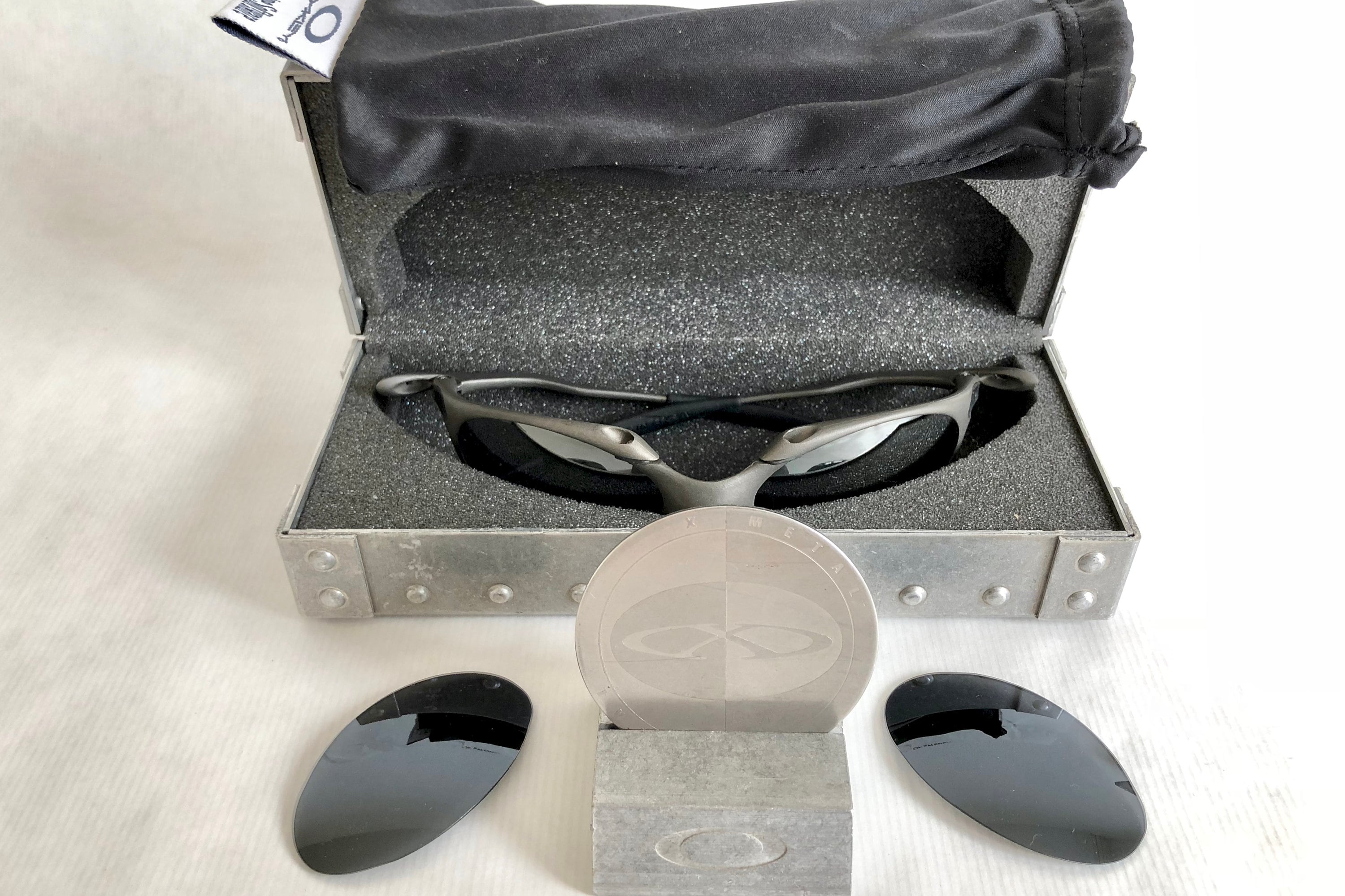 Oakley X Romeo Sunglasses New Old Stock including X Metal Vault, and Spare Lenses