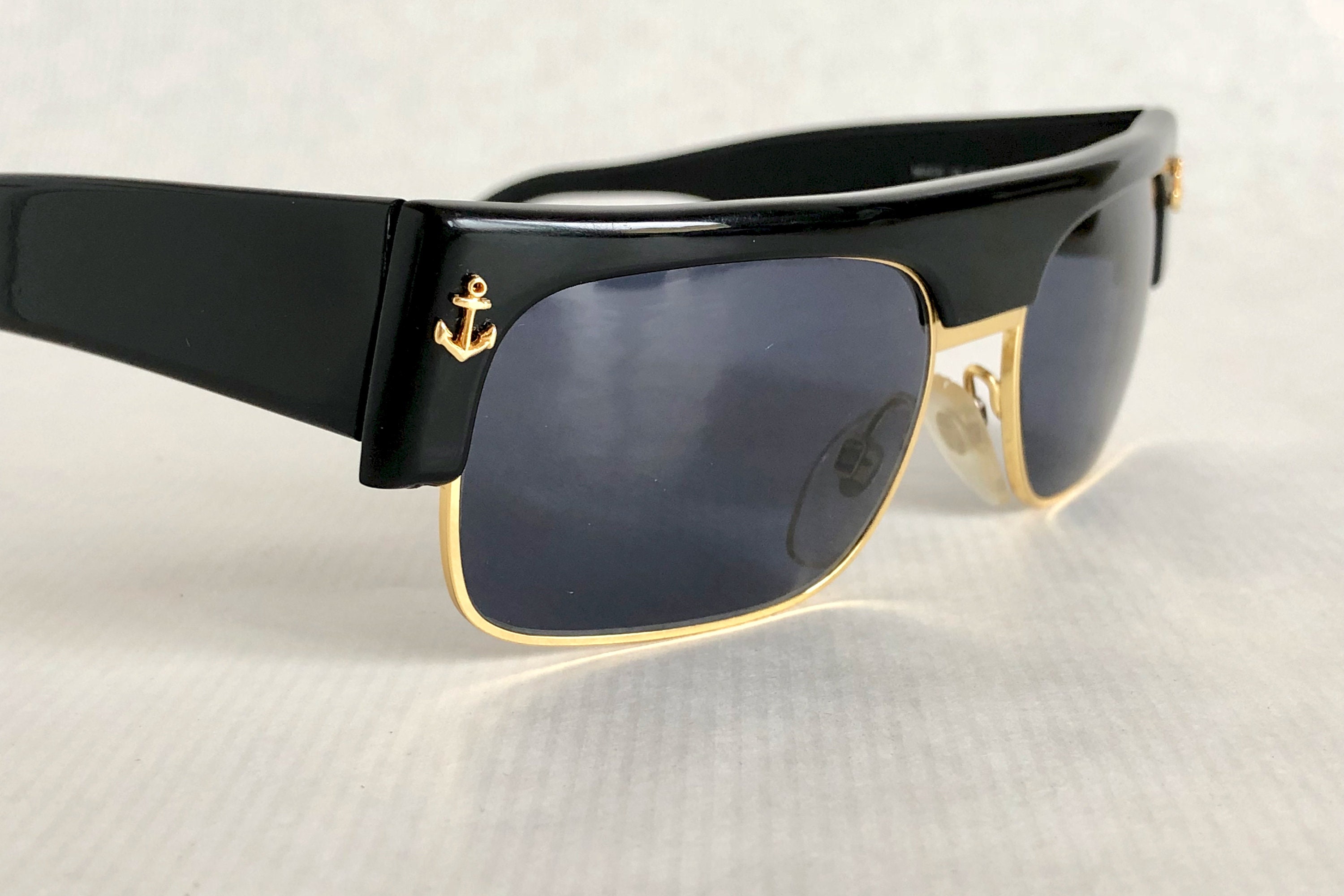 LOUIS VUITTON Z1361E Nigo Lock Black Gold Long Frame Unisex Sunglasses /  Case