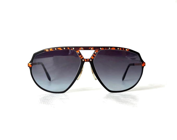 Vintage Alpina M1/8 Sunglasses: 24K Gold, Rare Black Orange, 1980s West Germany