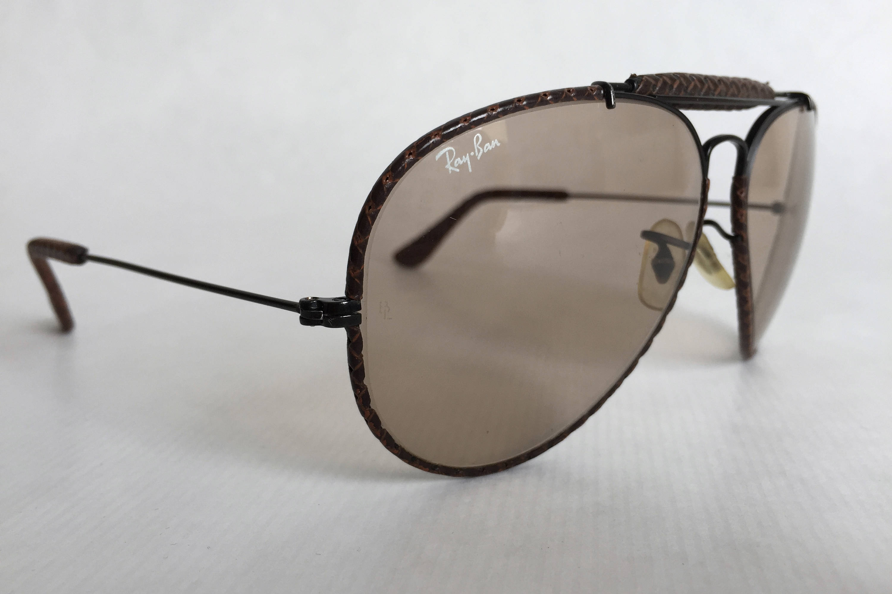 ray ban leather