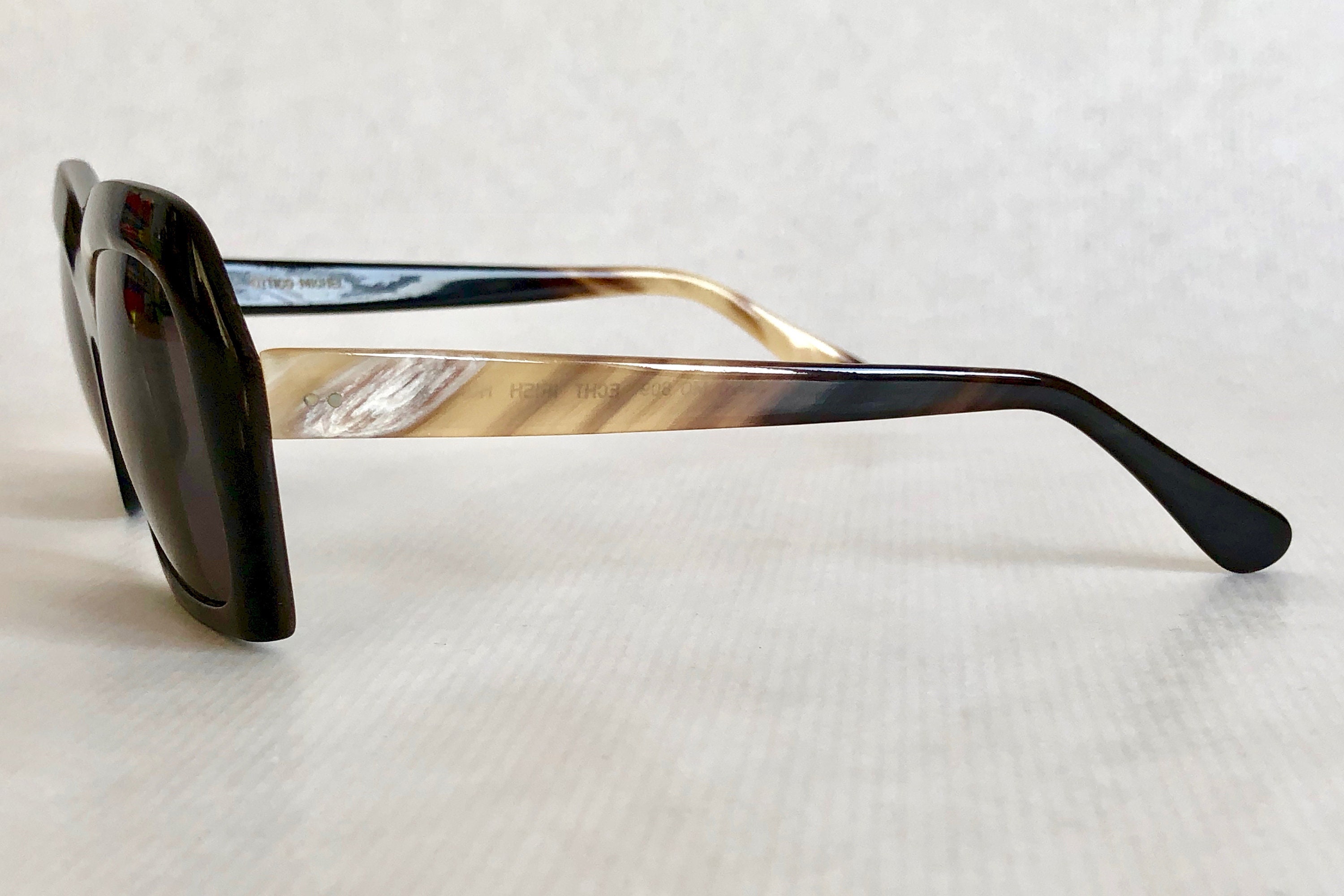 Ottico Michel Genuine Irish Horn Vintage Sunglasses New Unworn Deadstock