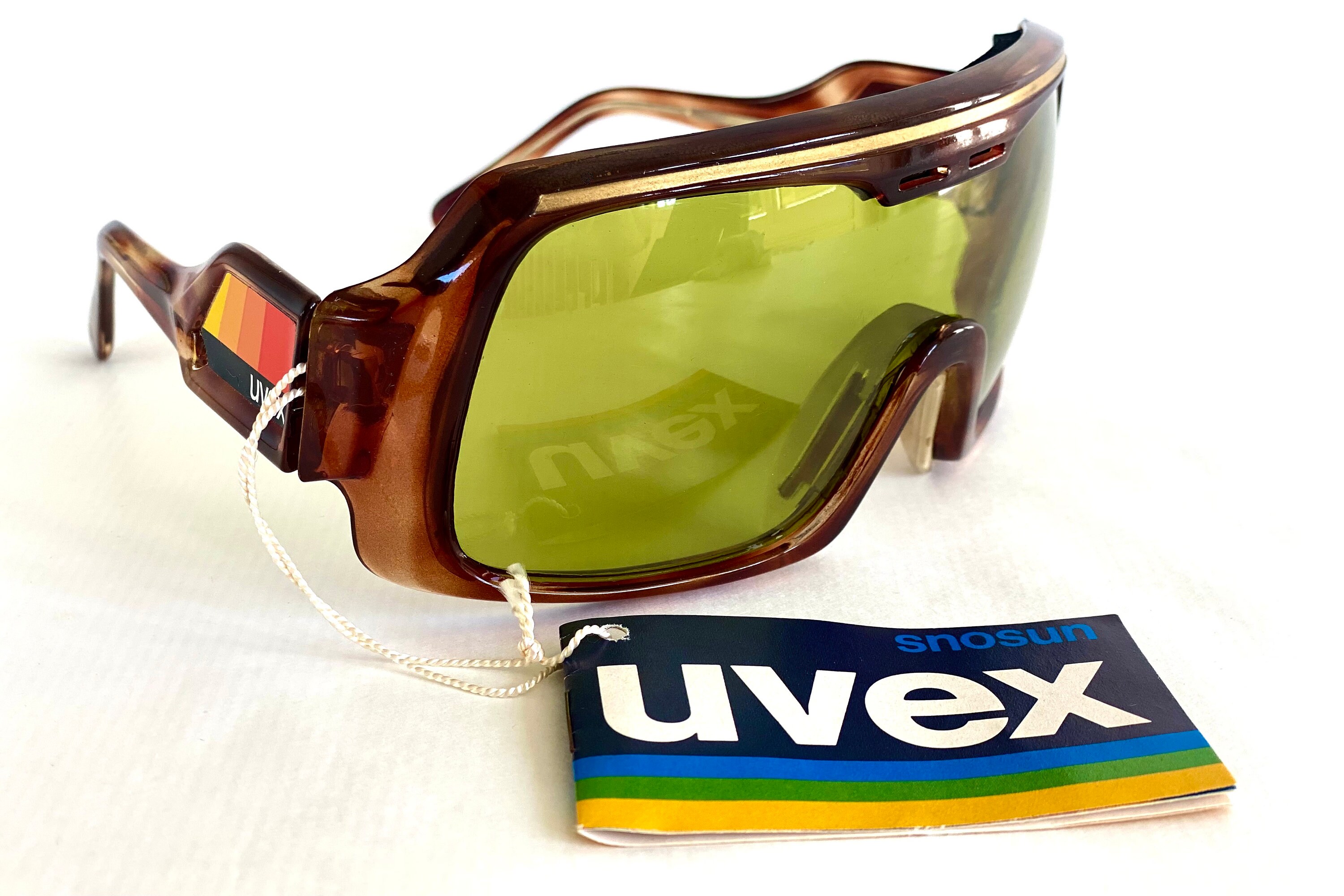 Vintage 1980s Uvex Snosun Ski Mask Sunglasses Made in West Germany New