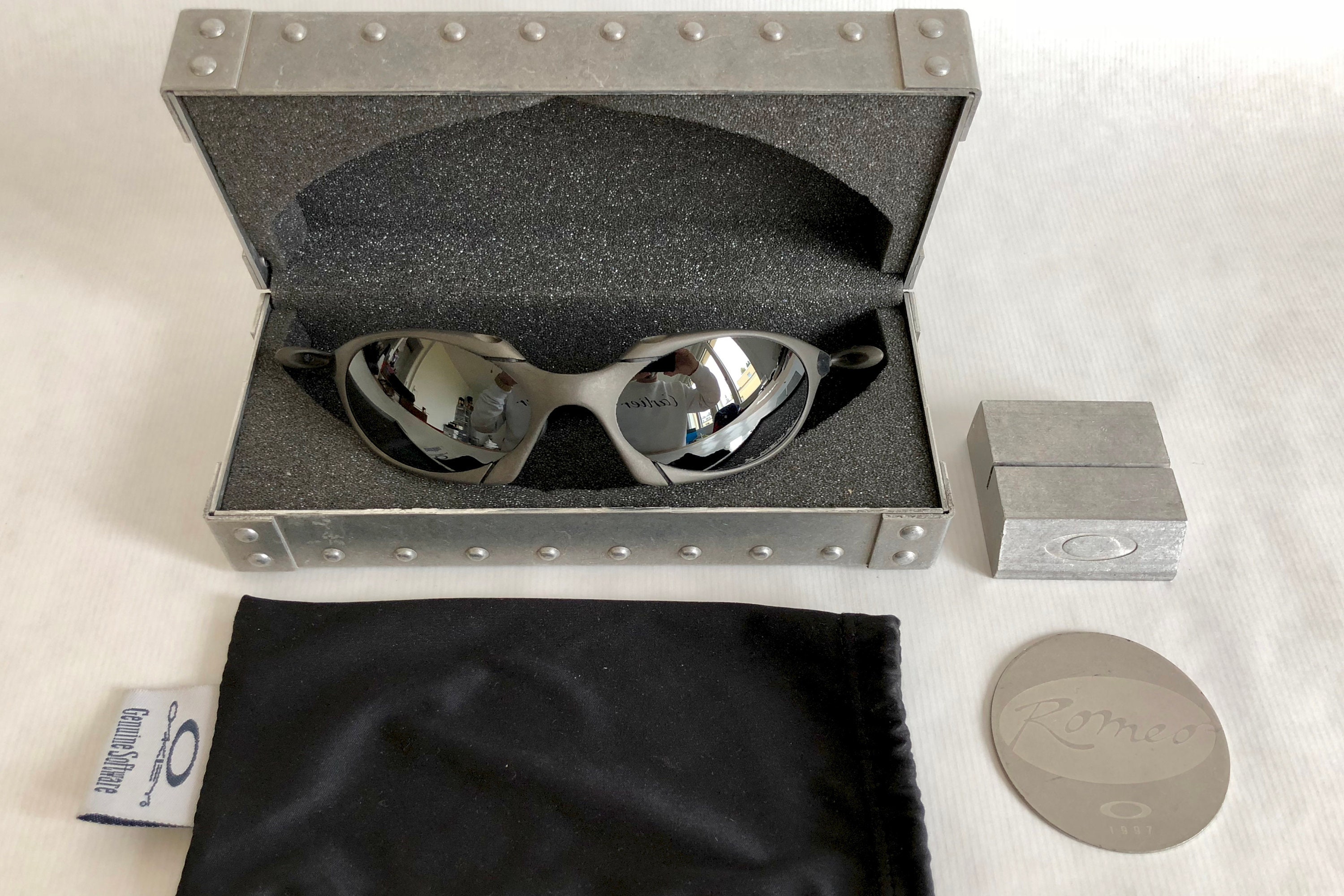 Oakley X Metal Romeo 1 Vintage Sunglasses New Old Stock including X Metal  Vault, Coin and Spare Lenses