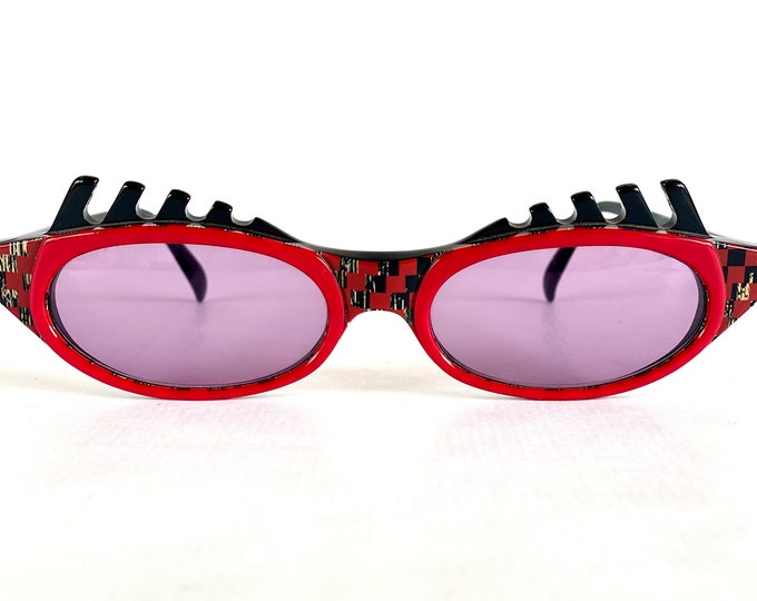 Vintage 1985 Alain Mikli 0116 669 Eyelashes Sunglasses New Old Stock Made in France