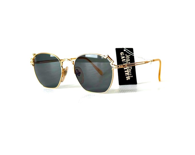 Vintage Jean Paul GAULTIER 56 3171 Sunglasses New Old Stock Including Gaultier Case Made in Japan in the 1980s