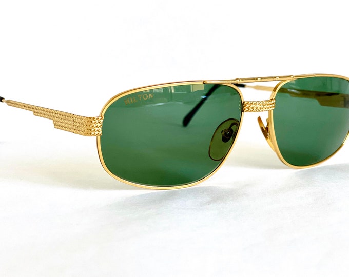 Hilton Club 2 Gold Plated Vintage Sunglasses – New Old Stock – Made in Italy