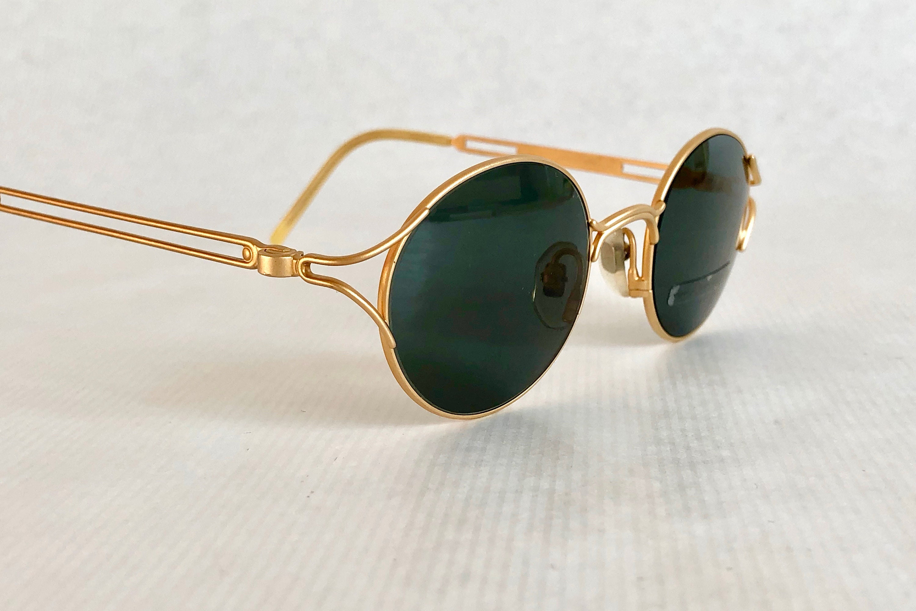 22k Gold Plated Yohji Yamamoto 514103 Vintage Sunglasses New Old