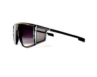 Gafas de sol vintage Leonard Side Shield, nuevas, de stock antiguo, fabricadas en Italia en los años 80.