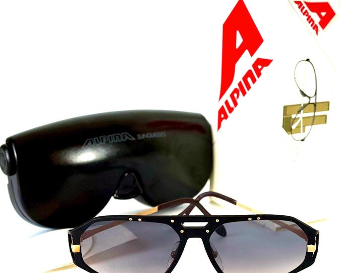 Vintage Alpina M1 / A50 Sonnenbrille New Old Stock Full Set Made in Germany in 1991