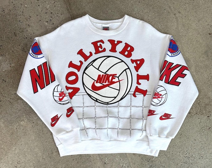 Vintage Nike Volleyball Sweatshirt Allstar Team Size L Made in USA in 1987
