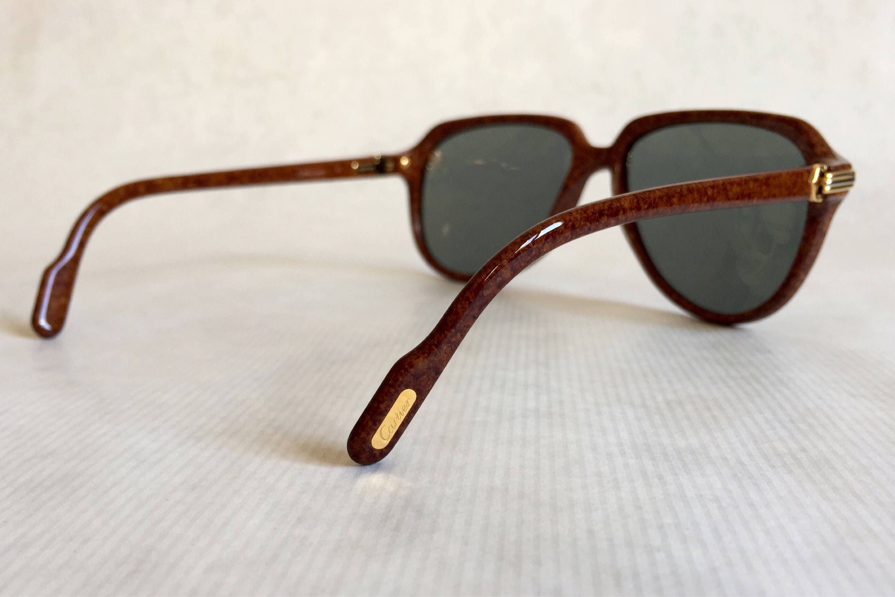 Cartier Vitesse Vintage Sunglasses Full Set including 2 Cases New Unworn Deadstock