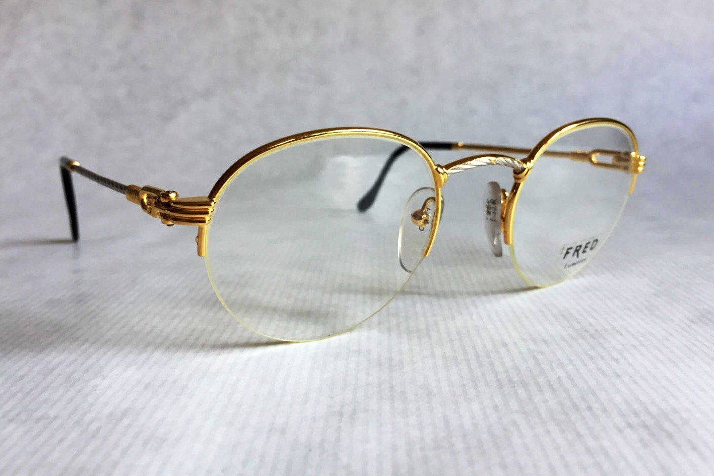 Fred Grand Largue Vintage Eyeglasses Gold Plated Made in France