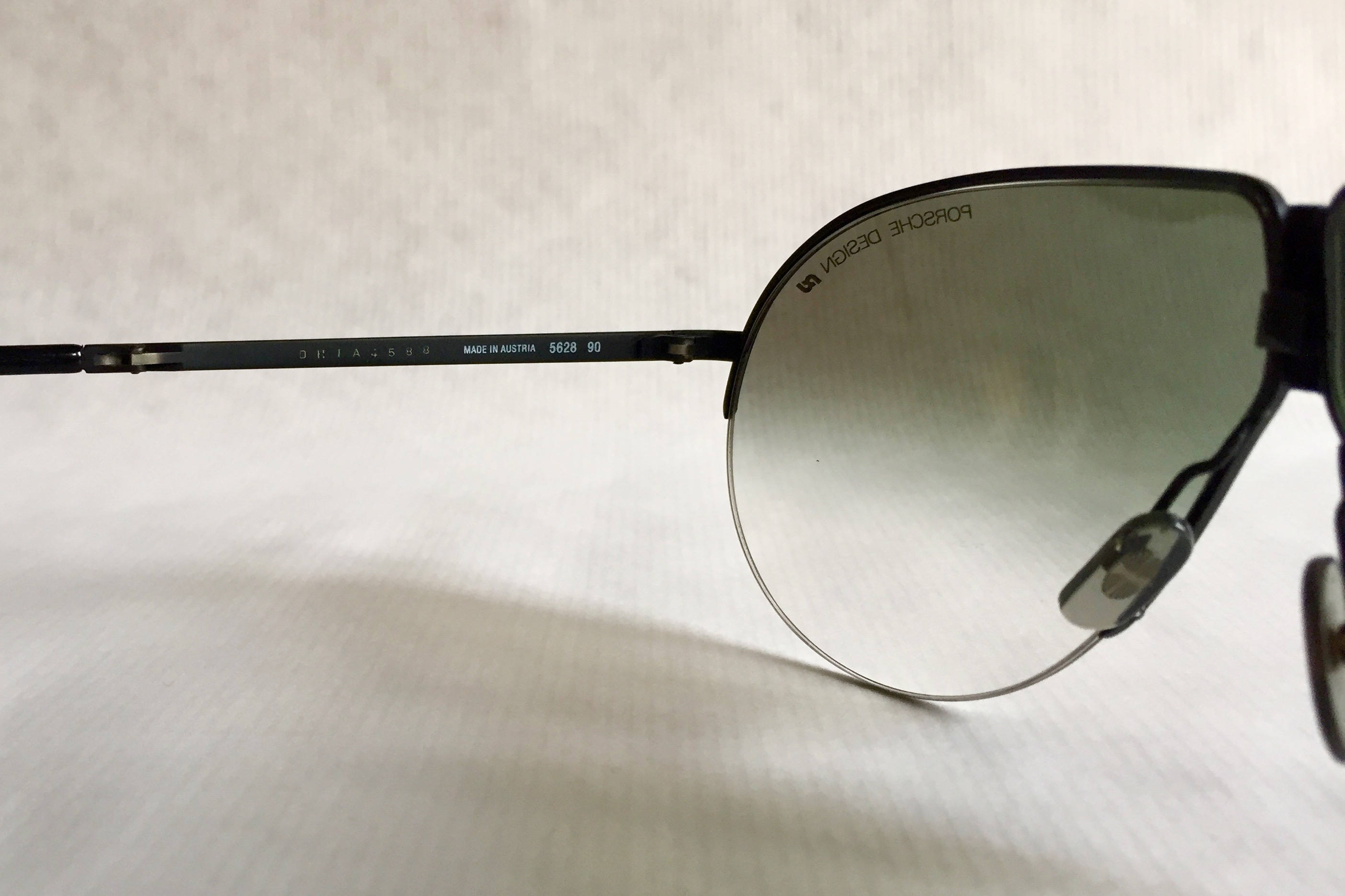 Porsche 5628 Folding Vintage Sunglasses including Case & Spare Lenses New Old Stock