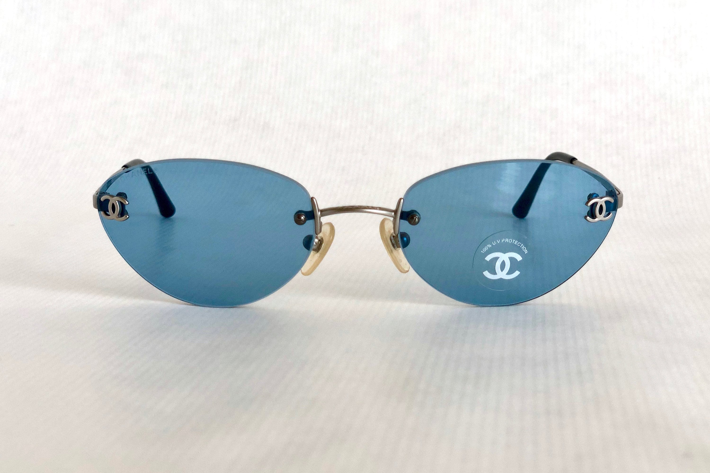 chanel vintage rimless sunglasses