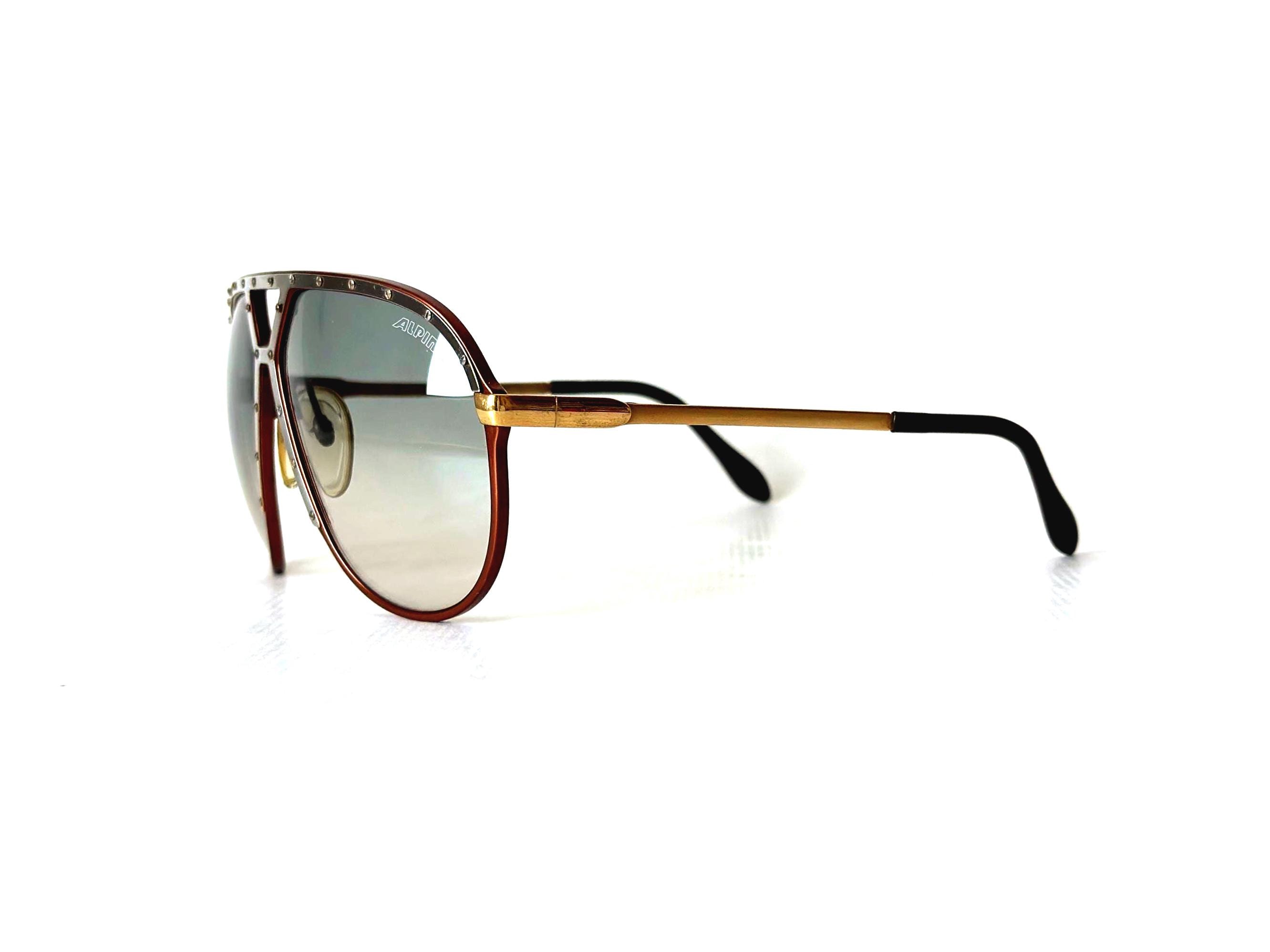 ヴィンテージ アルピナ M1 サングラス ブロンズシルバー 24K GP 1980