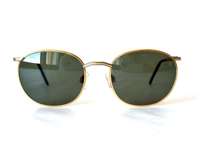 Vintage Loewe 24k Gold Plated Limited Edition Dione Sunglasses New Old Stock Made in Italy in the 1980s