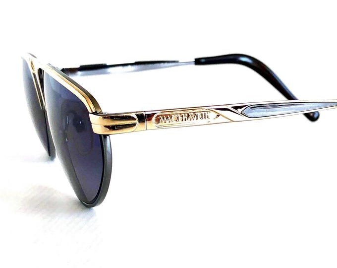 Vintage 1980er Machiavelli Pure Titanium 8-40 Sonnenbrille Made in Japan New Old Stock