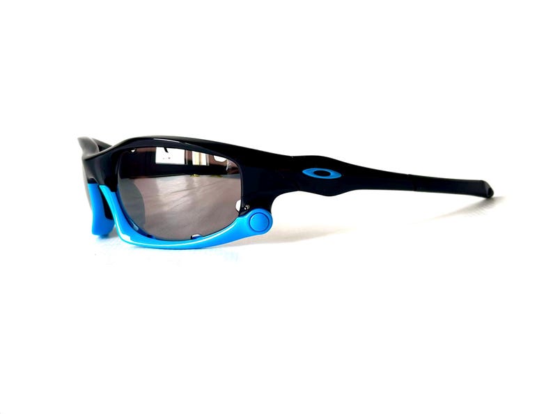 Vintage Oakley Split Jacket Sunglasses: Black Iridium & Yellow Lenses, Full Set image 7