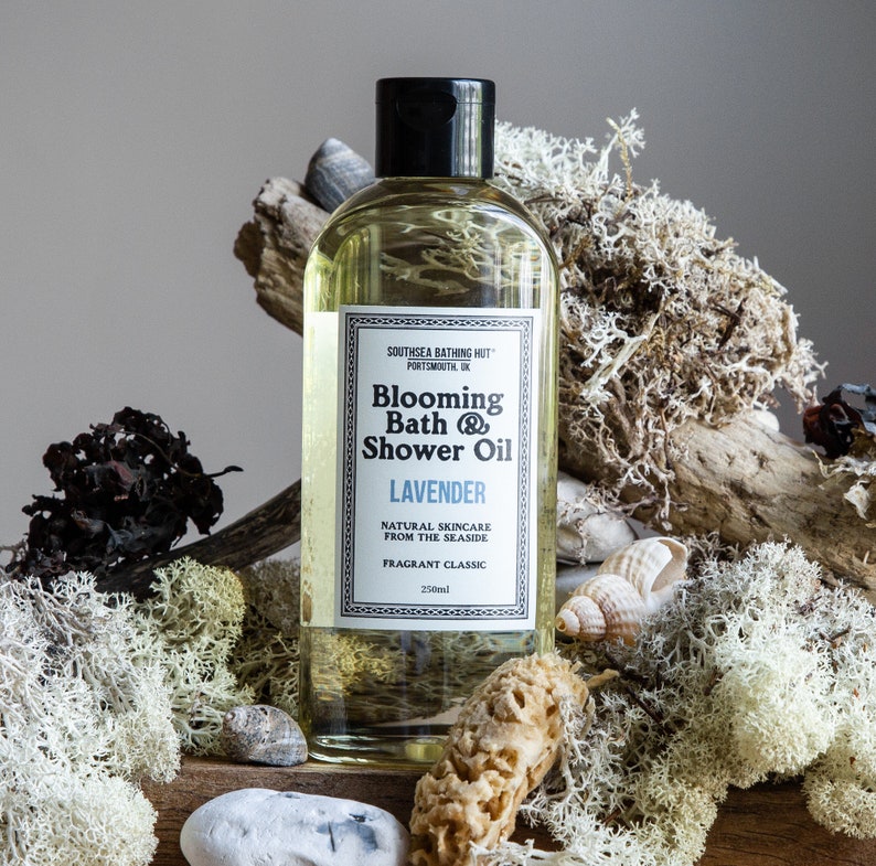 Lavender Bath Oil and Shower Oil // Blooming Bath Oil Etsy