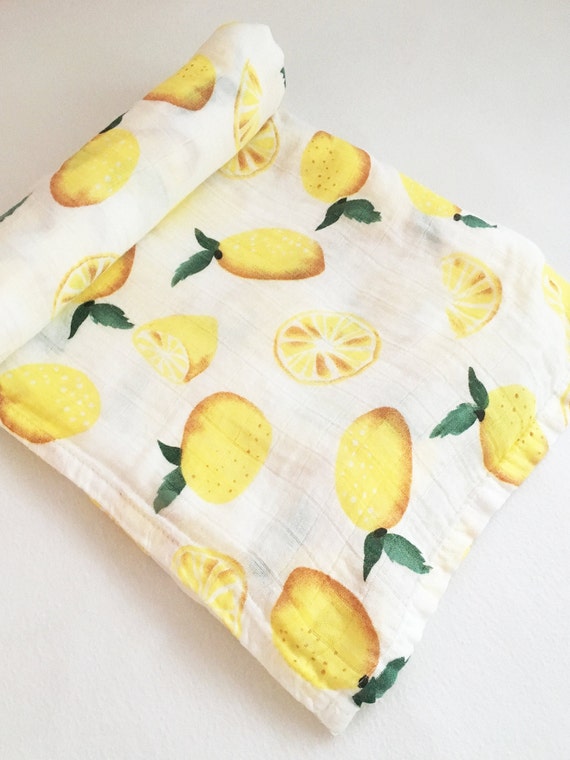 lemon swaddle blanket