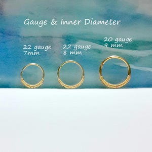 14K Gold Filled Cartilage Earring- Hoop Earring 16g, 18g, 20g, 22g - Cartilage-Endless-Catchless-Tragus-Helix-Father's Day- Summer Sale-Gift