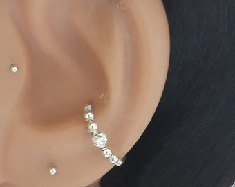 14g 16g 18g 20g 22g Silver conch earring , hoop earring , conch hoop , conch piercing , 11-16 inner diameter , conch jewelry , silver conch