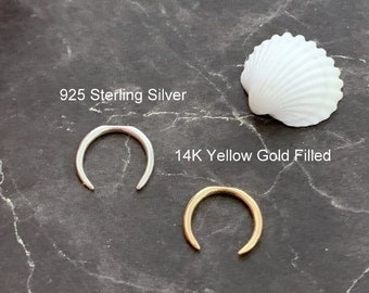 Sterling Silber Septum Hufeisen Ring: 14g, 16g, 18g Gauges Best of Vatertag
