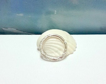 Gehämmertes Sterling Silber Septum Ring: 14g, 16g, 18g, 20g Best of Vatertag