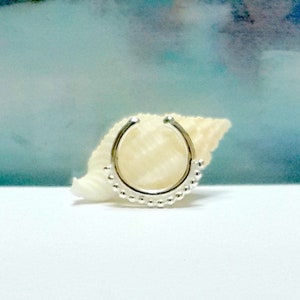 Fake Little Balls Septum Ring-Non Pierced Septum - Indian Conch Ring-Primitive Nostril Fake Ring-Hindu Helix Ring-16G 18G 20G