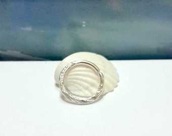 Hammered 925 Sterling Silver Daith Ring, 14K Gold Filled Helix Hoop,22-16 gauge,Halloween