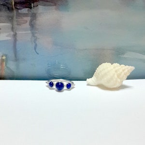 Natural Lapis Lazuli 2-3mm Cartilage Earring- Silver Cartilage Piercing- Helix Jewelry- Tragus- Nose Hoop-16g 18g 20g 22g-Summer Sale- Gifts